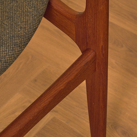 Danish dining chairs in teak, model 'Stol nr 4', by Thorsø Stole- och Møbelfabrik