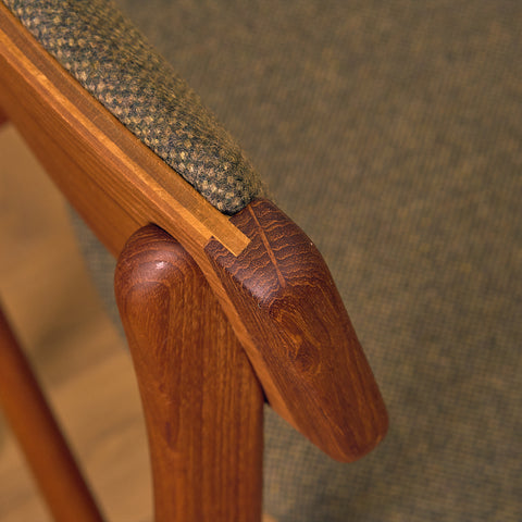 Danish dining chairs in teak, model 'Stol nr 4', by Thorsø Stole- och Møbelfabrik