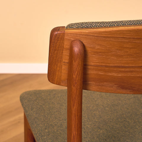 Danish dining chairs in teak, model 'Stol nr 4', by Thorsø Stole- och Møbelfabrik