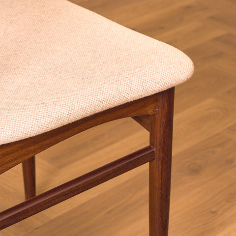 Danish set of 4 dining chairs in teak & walnut