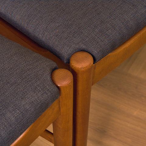 Danish set of 8 dining chairs "model 219" in teak & beech by Farstrup