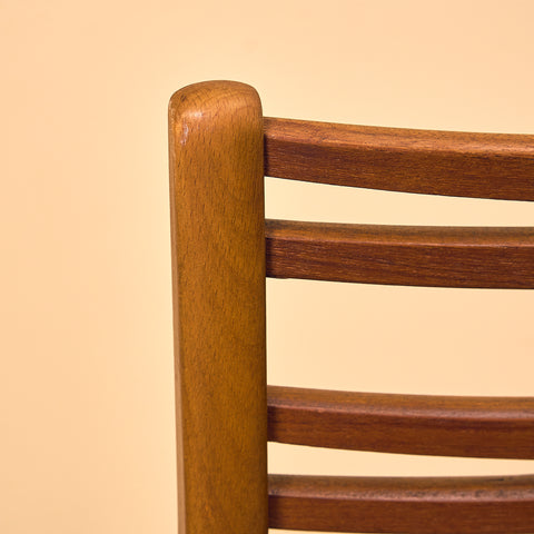 Danish set of 8 dining chairs "model 219" in teak & beech by Farstrup
