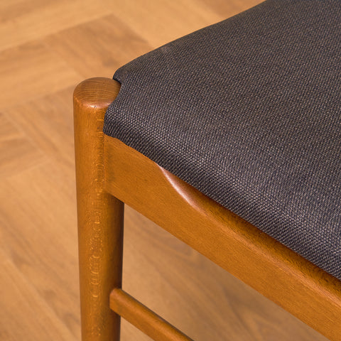 Danish set of 8 dining chairs "model 219" in teak & beech by Farstrup