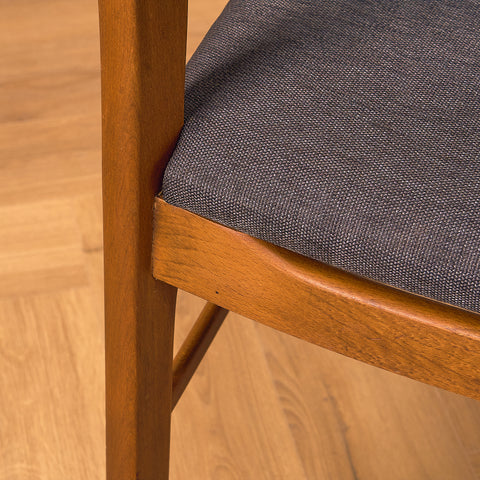 Danish set of 8 dining chairs "model 219" in teak & beech by Farstrup