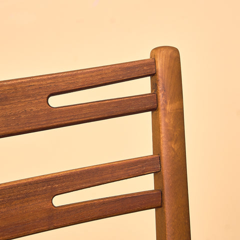 Danish set of 8 dining chairs "model 219" in teak & beech by Farstrup
