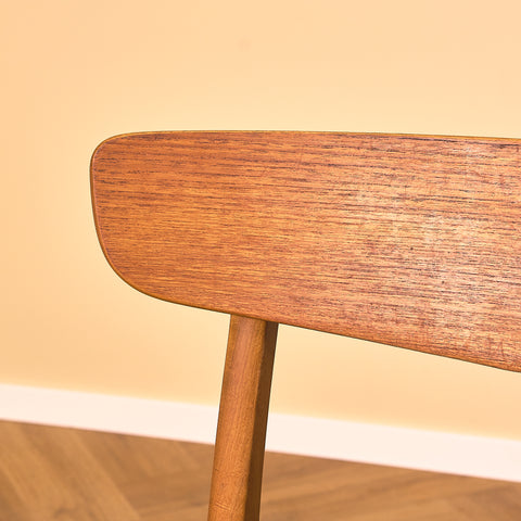 Danish dining chairs in teak & beech by Findahl Møbelfabrik, model 'Møsbol'