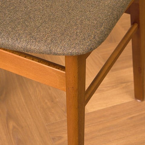 Danish dining chairs in teak & beech by Findahl Møbelfabrik, model 'Møsbol'