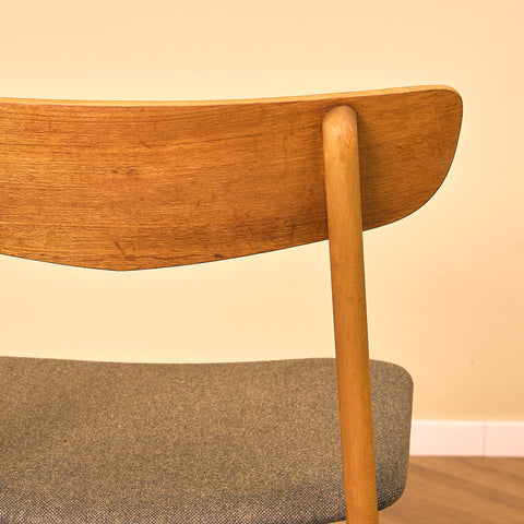Danish dining chairs in teak & beech by Findahl Møbelfabrik, model 'Møsbol'