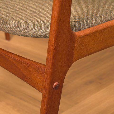 Danish dining chairs in teak by Johannes Andersen for Uldum Mobelfabrk