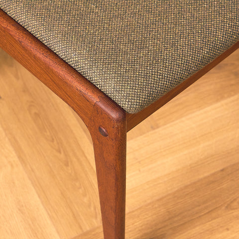 Danish dining chairs in teak by Johannes Andersen for Uldum Mobelfabrk
