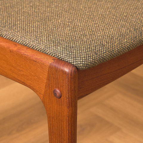 Danish dining chairs in teak by Johannes Andersen for Uldum Mobelfabrk