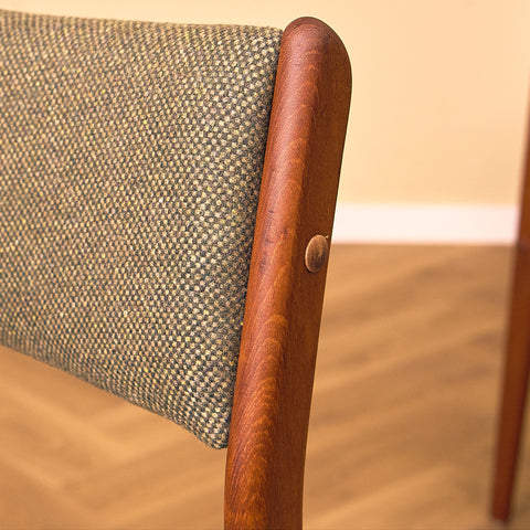 Danish dining chairs in teak by Johannes Andersen for Uldum Mobelfabrk