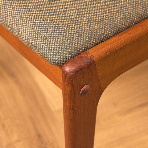 Danish dining chairs in teak by Johannes Andersen for Uldum Mobelfabrk