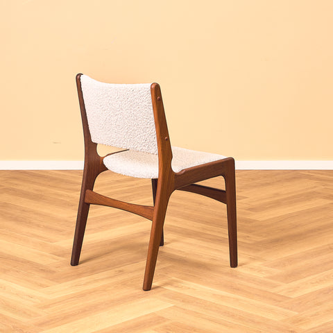 Danish dining chairs in walnut by Erik Buch, model 98
