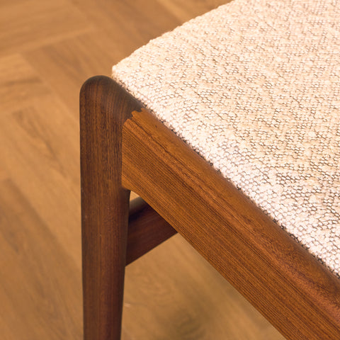 Danish dining chairs in walnut by Erik Buch, model 98