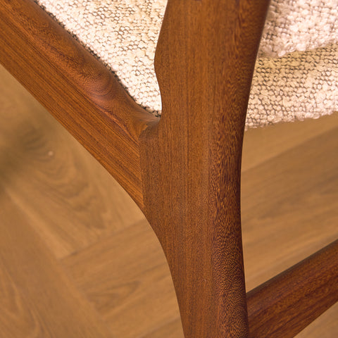 Danish dining chairs in walnut by Erik Buch, model 98