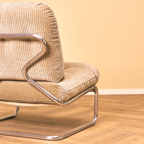 70s armchair in chrome