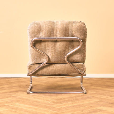 70s armchair in chrome