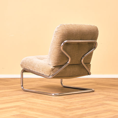 70s armchair in chrome