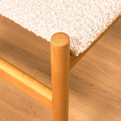 Danish stool in beech by Spøttrup Møbelfabrik