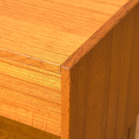 Swedish bedside table in teak and oak