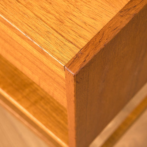 Swedish bedside table in teak and oak