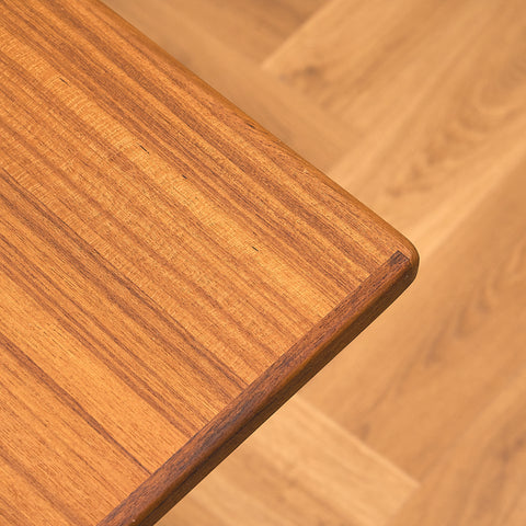 Danish dining table in teak and walnut