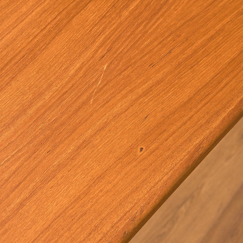 Danish dining table in teak and walnut