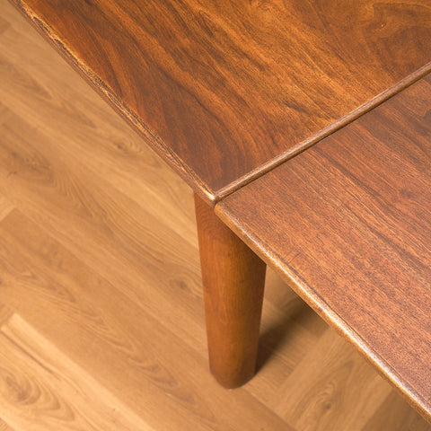 Mid-century dining table in oak and walnut