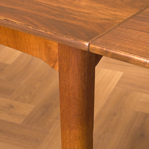 Mid-century dining table in oak and walnut