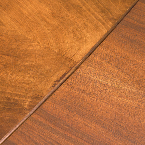 Mid-century dining table in oak and walnut