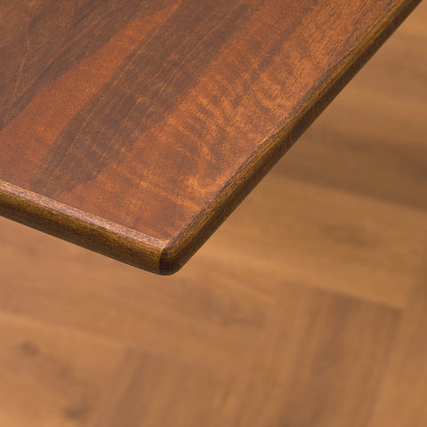 Mid-century dining table in oak and walnut