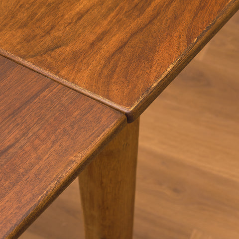Mid-century dining table in oak and walnut