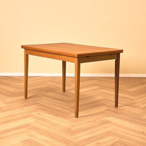 Danish dining table in teak and beech