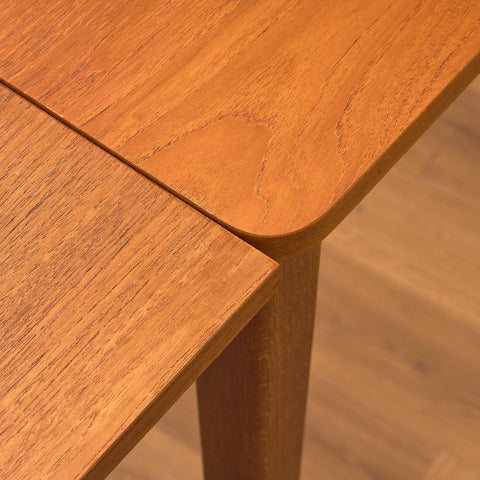 Danish dining table in teak and beech