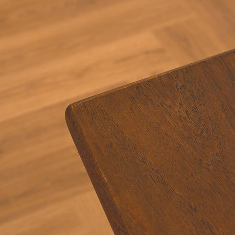 Danish dining table in teak and walnut