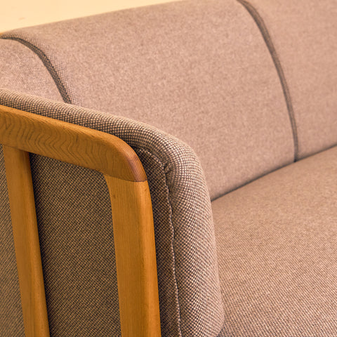 Swedish sofa in solid beech, model 'Värend' by Carl Malmsten