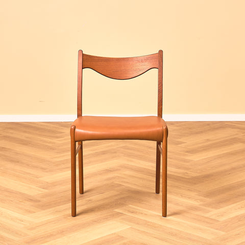Danish set of 6 dining chairs in rosewood by Arne Wahl Iversen for Glyngøre Stolefabrik