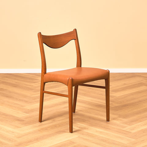 Danish set of 6 dining chairs in rosewood by Arne Wahl Iversen for Glyngøre Stolefabrik