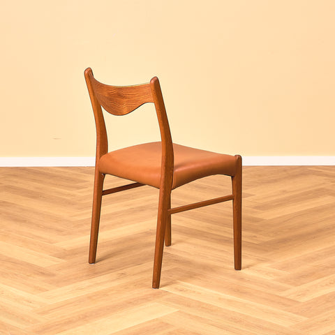 Danish set of 6 dining chairs in rosewood by Arne Wahl Iversen for Glyngøre Stolefabrik