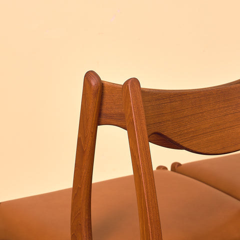 Danish set of 6 dining chairs in rosewood by Arne Wahl Iversen for Glyngøre Stolefabrik