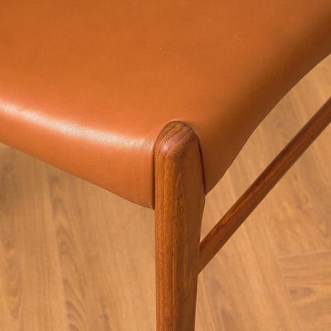 Danish set of 6 dining chairs in rosewood by Arne Wahl Iversen for Glyngøre Stolefabrik