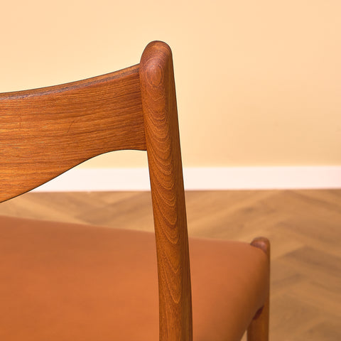 Danish set of 6 dining chairs in rosewood by Arne Wahl Iversen for Glyngøre Stolefabrik