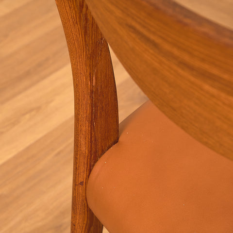 Danish set of 6 dining chairs in rosewood by Arne Wahl Iversen for Glyngøre Stolefabrik