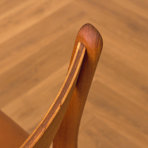 Danish set of 6 dining chairs in rosewood by Arne Wahl Iversen for Glyngøre Stolefabrik