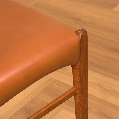 Danish set of 6 dining chairs in rosewood by Arne Wahl Iversen for Glyngøre Stolefabrik