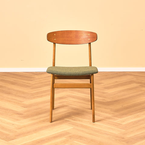 Danish dining chairs in teak and beech by Farstrup