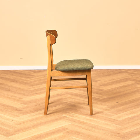 Danish dining chairs in teak and beech by Farstrup
