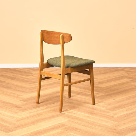 Danish dining chairs in teak and beech by Farstrup