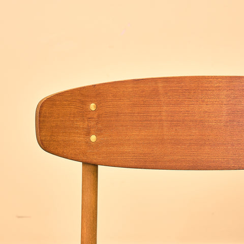 Danish dining chairs in teak and beech by Farstrup